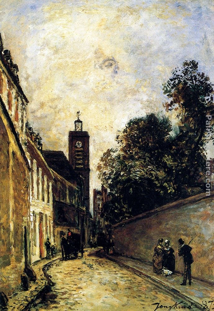 Johan Barthold Jongkind Rue De L'Abbe-De-L'Epee And The Church Of Saint James